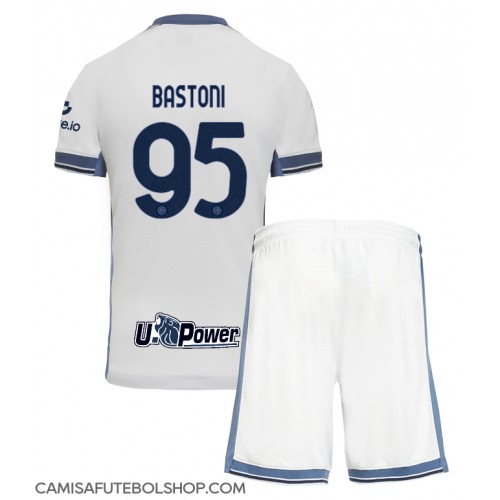 Camisa de time de futebol Inter Milan Alessandro Bastoni #95 Replicas 2º Equipamento Infantil 2024-25 Manga Curta (+ Calças curtas)